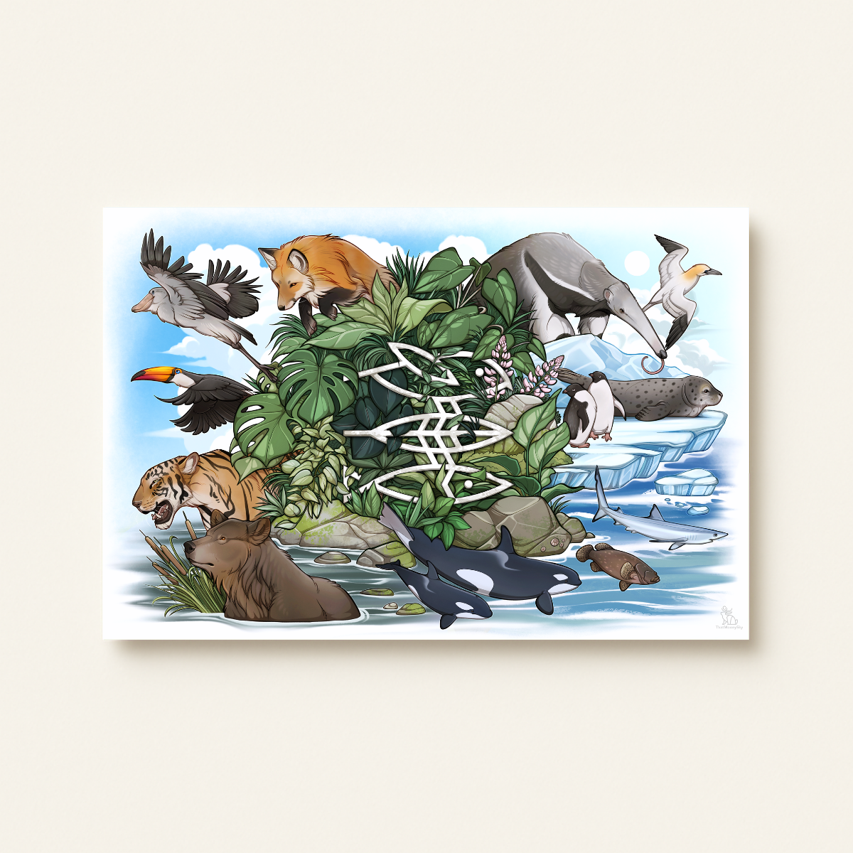 Mission Erde Illustration (Leinwandprint 60x90cm)