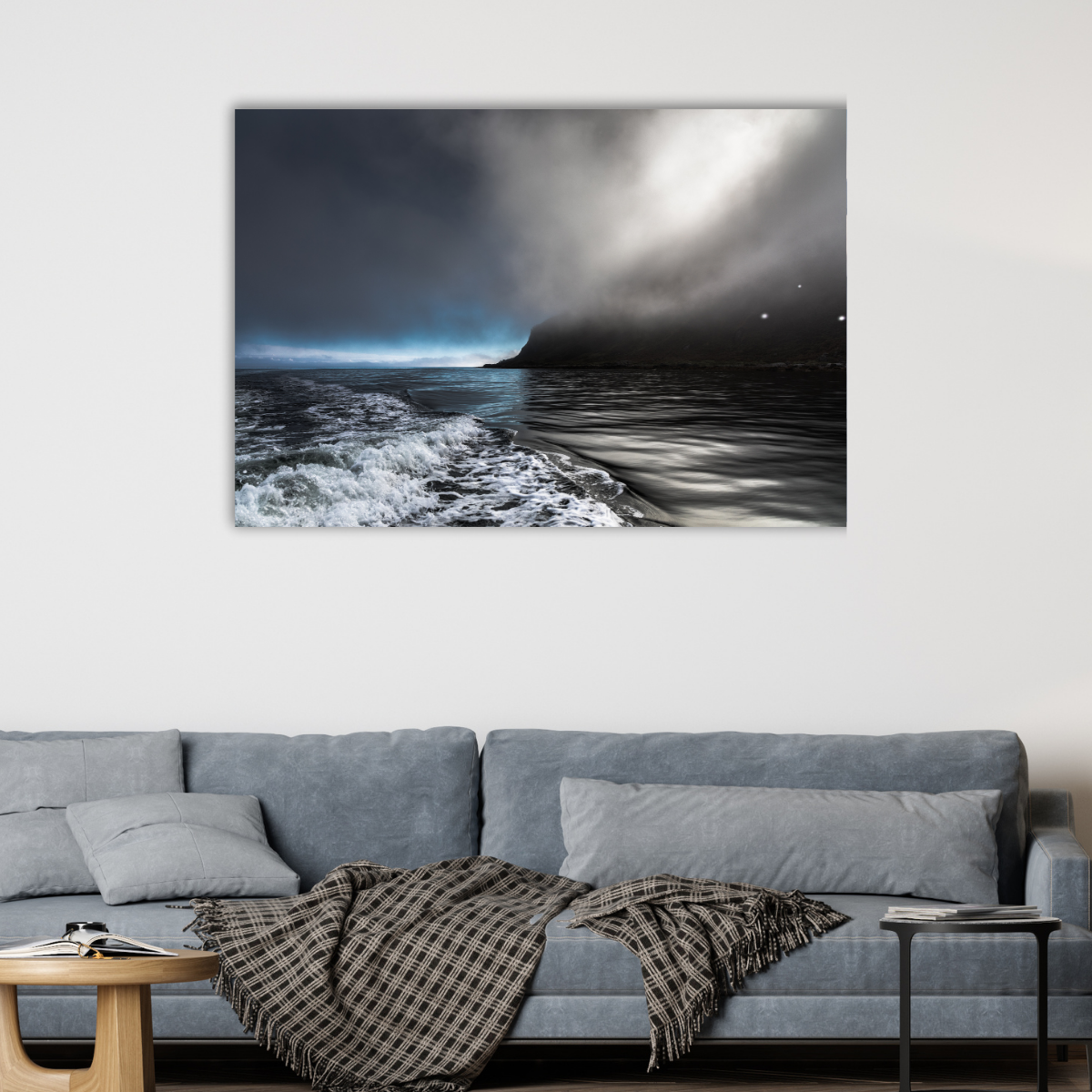 Welle in Schottland (Leinwandprint 60x90cm)