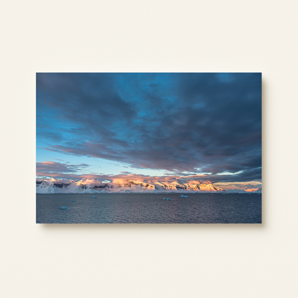 Antarktischer Sonnenuntergang (Leinwandprint 60x90cm)