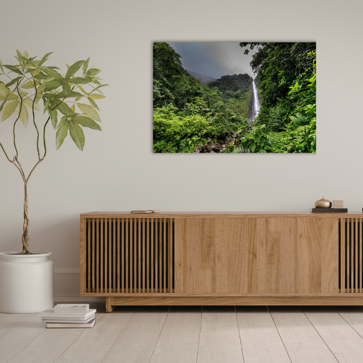 Wasserfall in der Karibik (Leinwandprint 60x90cm)