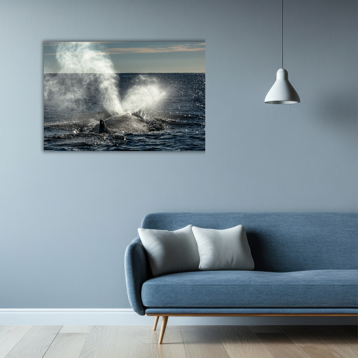 Buckelwal-Blas (Leinwandprint 60x90cm)