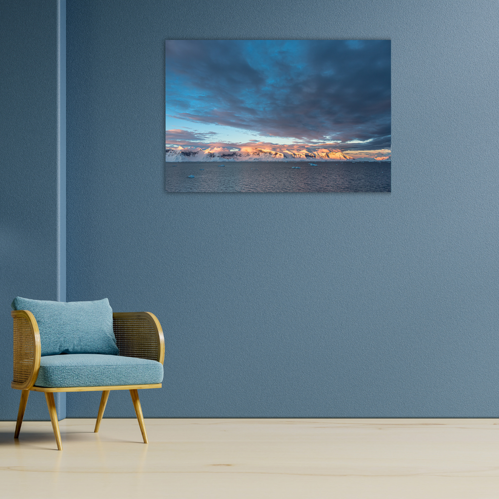 Antarktischer Sonnenuntergang (Leinwandprint 60x90cm)