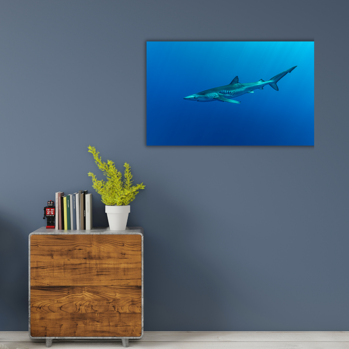 Blauhai 2.0 (Leinwandprint 60x90cm)