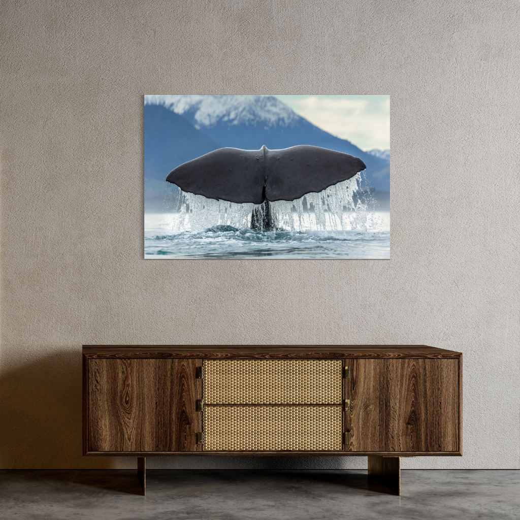 Pottwal-Fluke (Leinwandprint 60x90cm)