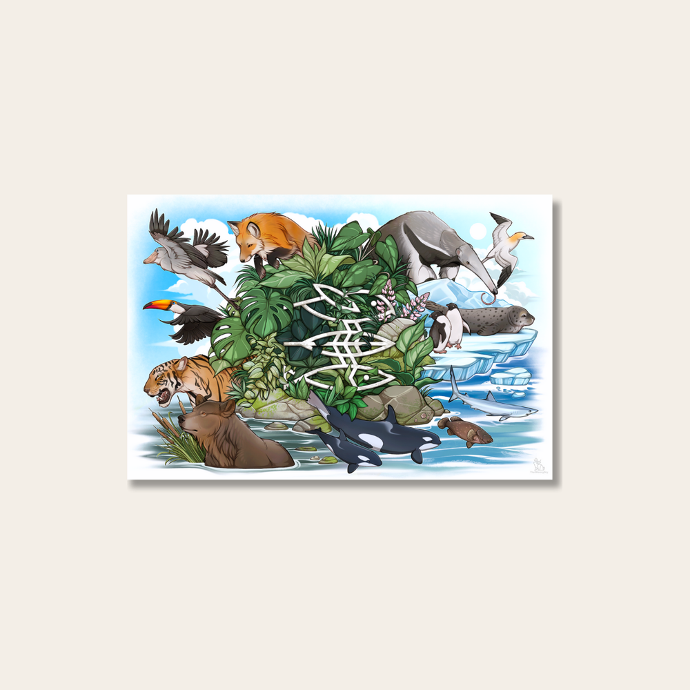 Mission Erde Illustration (Leinwandprint 60x90cm)