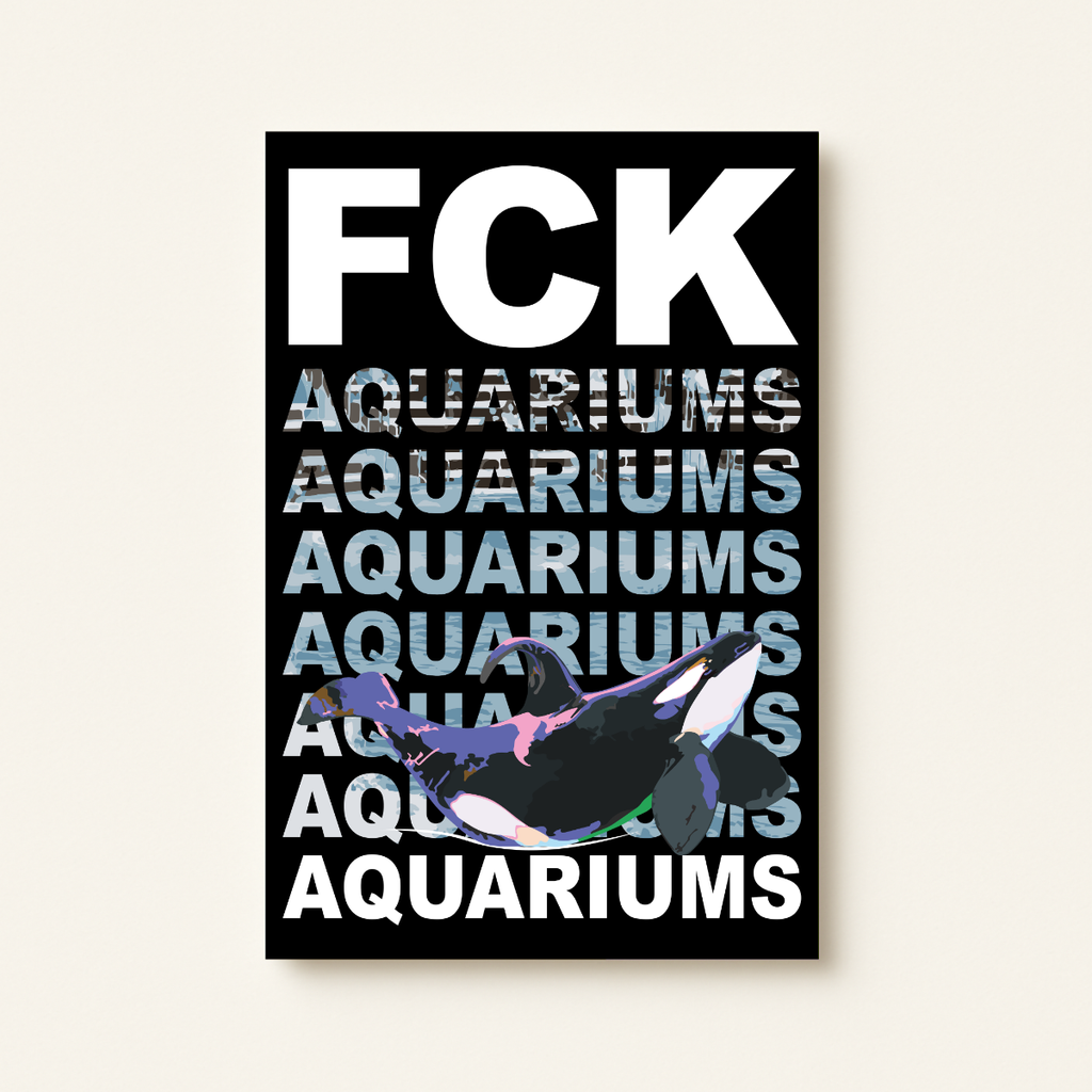 "FCK AQUARIUMs" Orca (Leinwandprint 90x60cm)