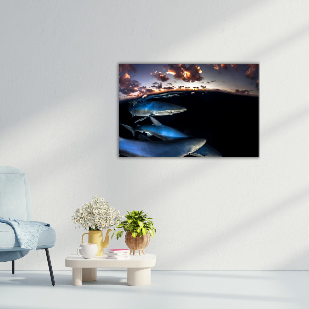 Blauhai 10.0 (Leinwandprint 60x90cm)