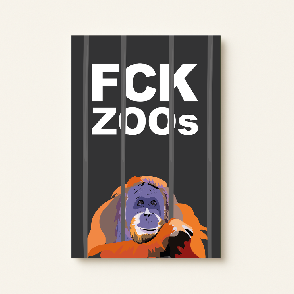 "FCK ZOOs" (Leinwandprint 90x60cm)