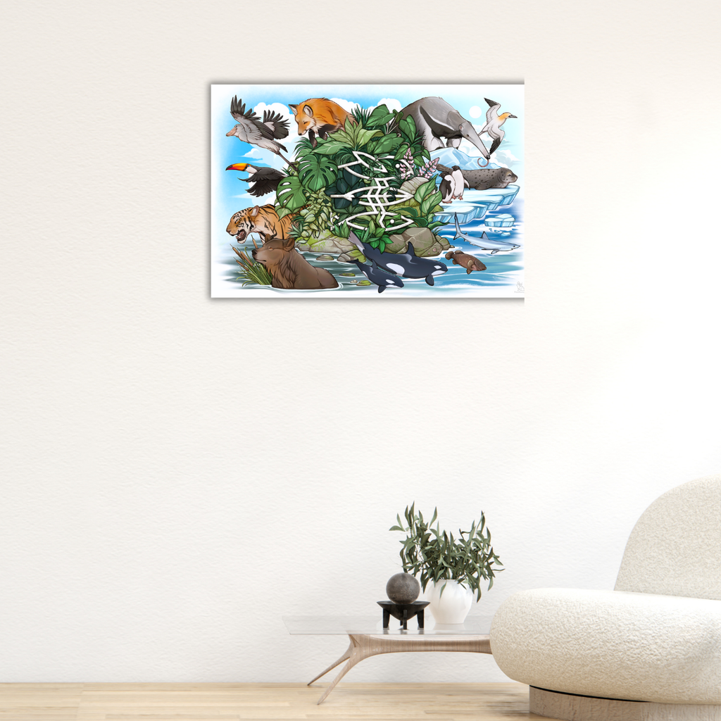 Mission Erde Illustration (Leinwandprint 60x90cm)