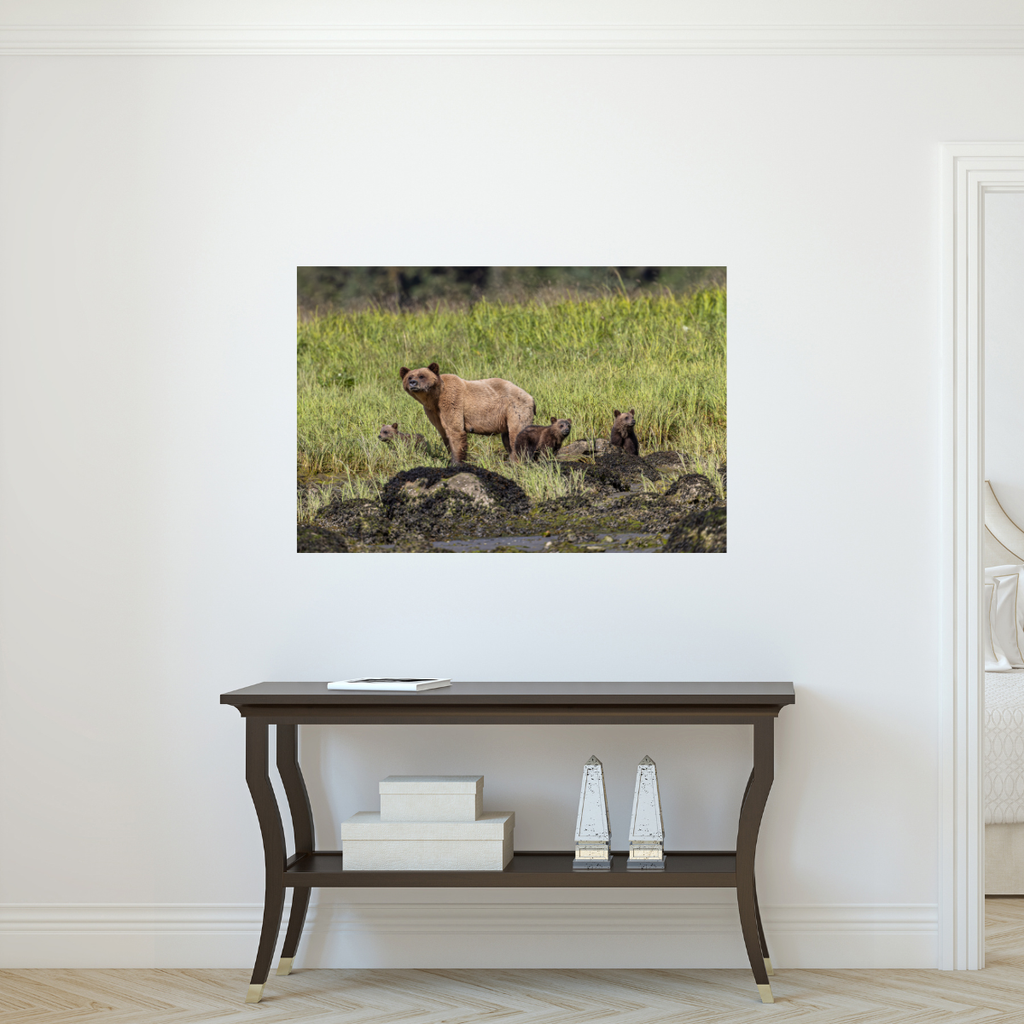 Bärenfamilie (Leinwandprint 60x90cm)