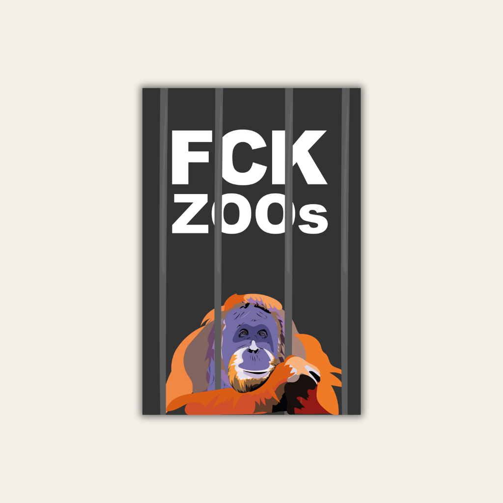 "FCK ZOOs" (Leinwandprint 90x60cm)