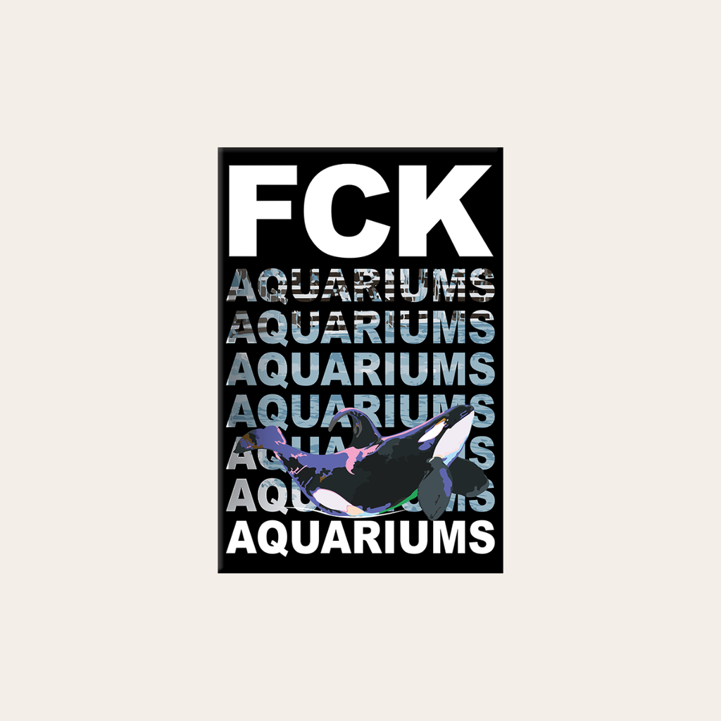 "FCK AQUARIUMs" Orca (Leinwandprint 90x60cm)