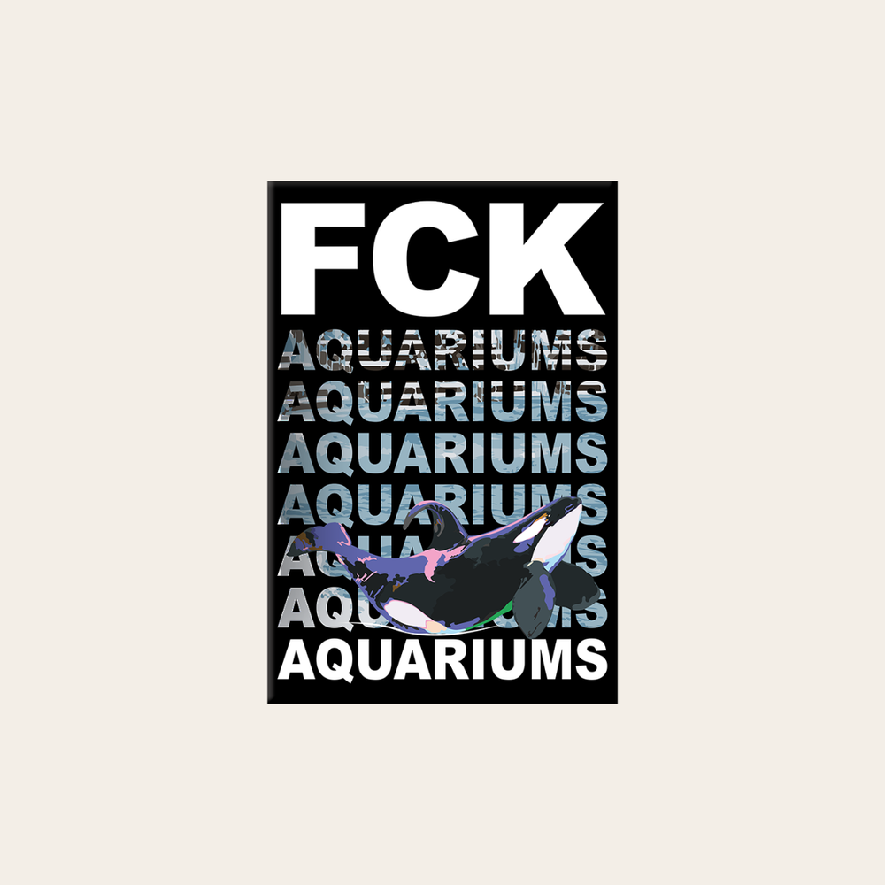 "FCK AQUARIUMs" Orca (Leinwandprint 90x60cm)