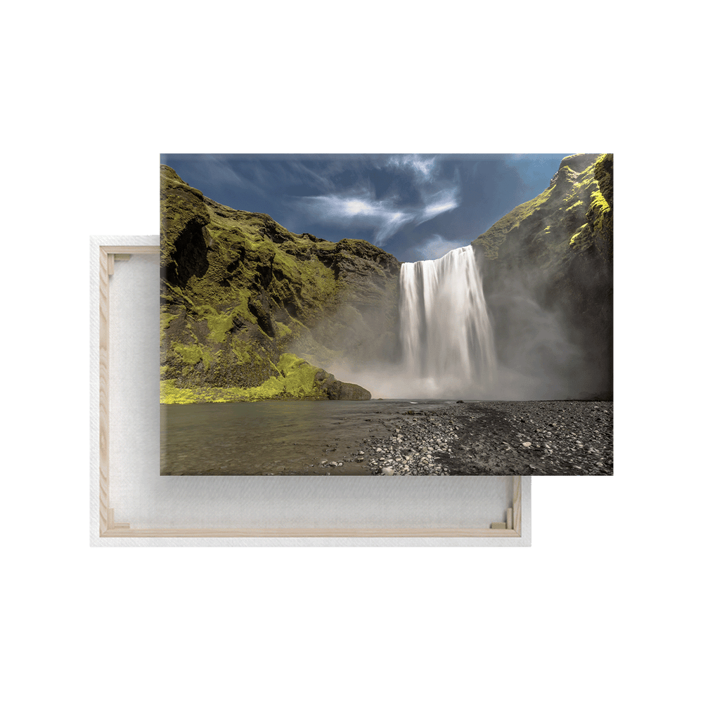 Skogafoss-Wasserfall Island (Leinwandprint 60x90cm)