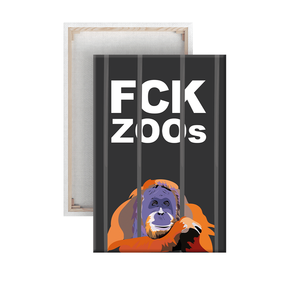 "FCK ZOOs" (Leinwandprint 90x60cm)